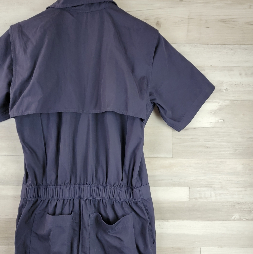 Lands End Navy Short Sleeve Unlined Cover Alls Women's Size XXS - Picture 5 of 16